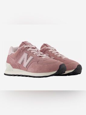 New Balance 574 Pink Suede Mesh Sneakers Women’s 8 BNIB